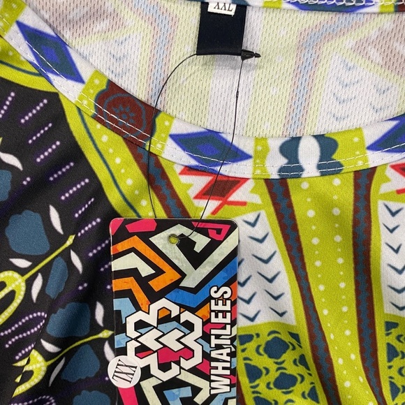 Whatlees Daishiki Print Long Sleeve Shirt (Size:XXL, Color:Multi) - Picture 3 of 3